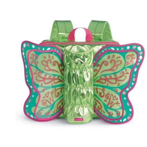 American Girl WellieWishers Flutter Wings Doll Carrier for 14.5" Dolls , Green - Picture 1 of 6
